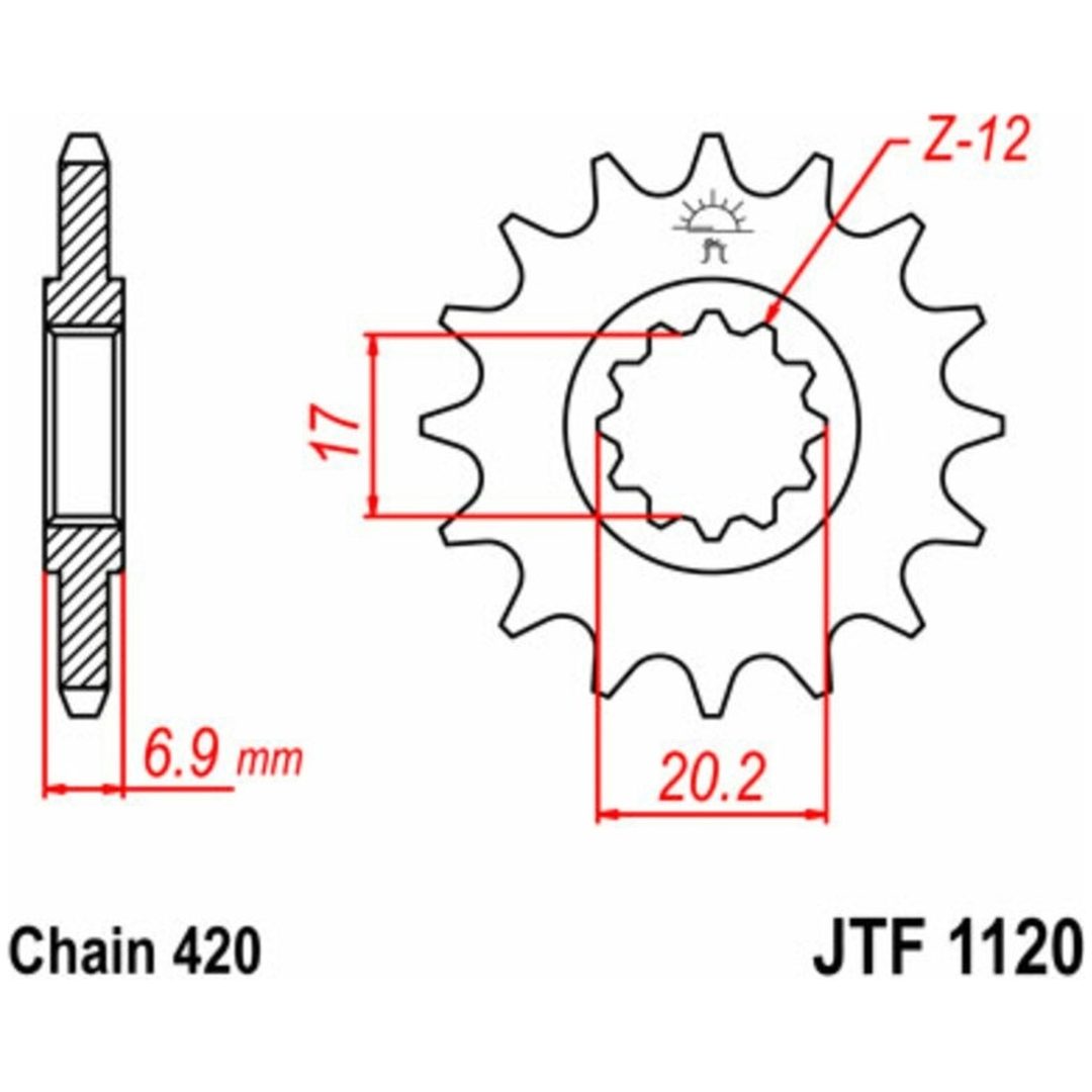 Kædesæt 420HDR Standard JT CHAINS – billede 4