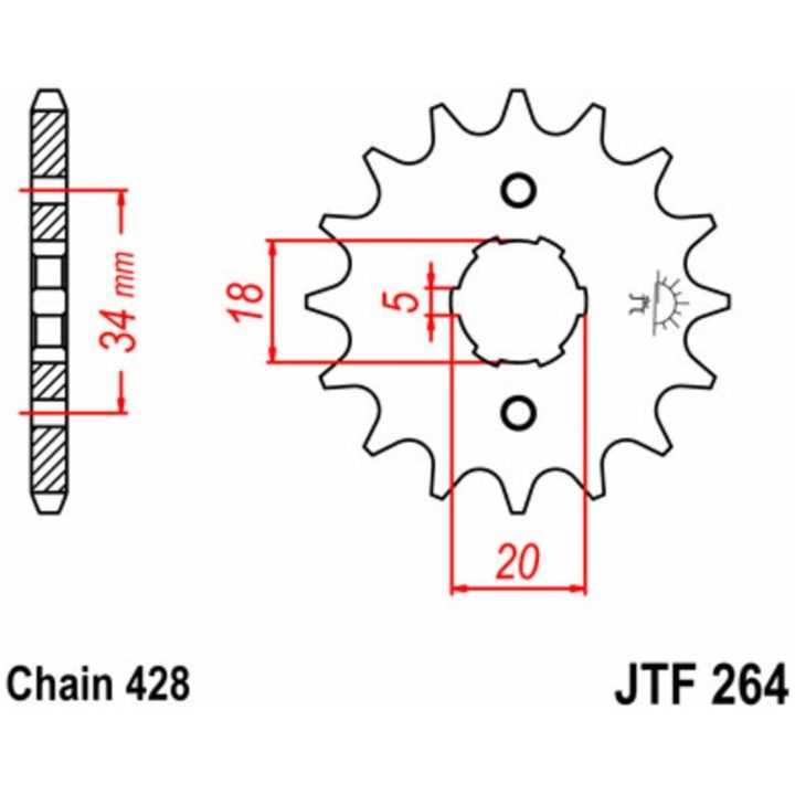 Kædesæt 428ZVX EK 118 – billede 2