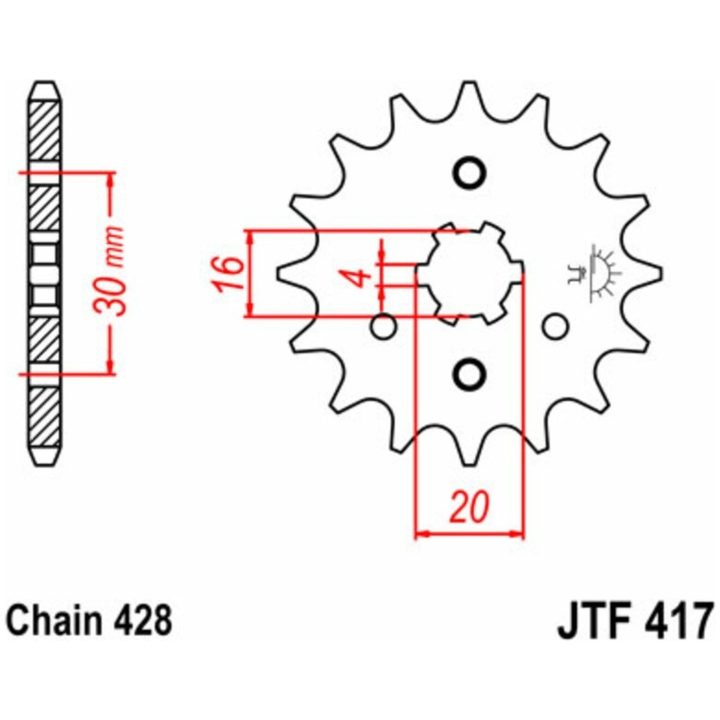 Kædesæt 428ZVX EK 126 – billede 2