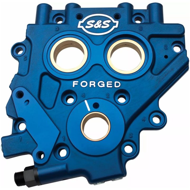 Kamstøtteplade TC3 Blå S&S CYCLE PLATE CAM SPPRT 99-06BT – billede 2