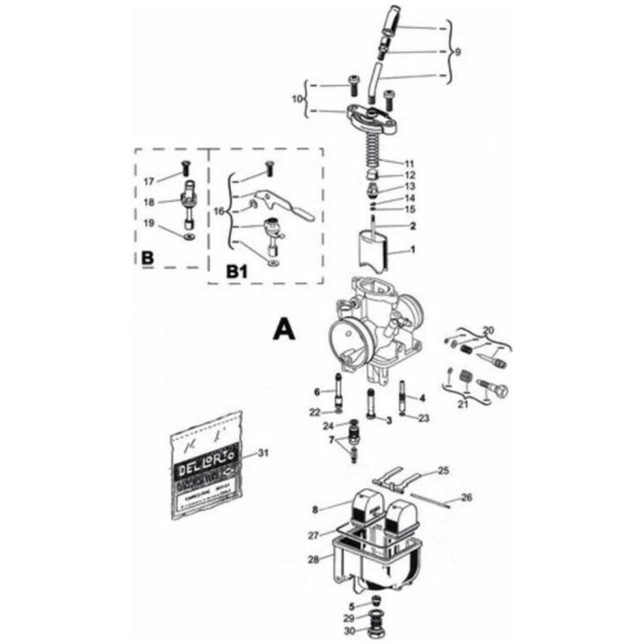 Karburator VHST BS ⌀28mm DELL ORTO – billede 2