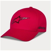 Keps Carbon Fiber Snapback Röd One Size Alpinestars