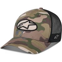 Keps Oblique Camo Trucker Snapback Green Camo/Svart One Size Alpinestars