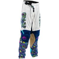 Kinetic Mesh Mutant Youth Pants - White / Blue / Multi FLY RACING