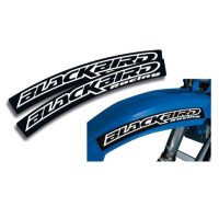 Klistermærker Sponsor Sort/blå/hvid BLACKBIRD RACING