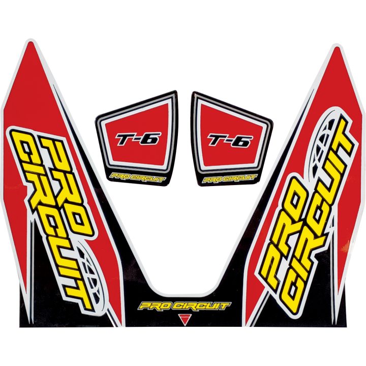 Klistermærker T-6 Rød/hvid/gul PRO CIRCUIT Dekal