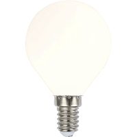Klotlampa E14 4W LED filament dimbar 2700K, vit