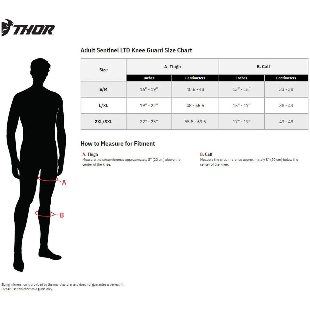 Knæbeskyttere Sentinel Sort THOR Small/Medium – billede 2