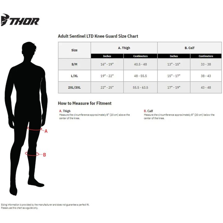 Knæbeskyttere Sentinel Sort THOR Small/Medium – billede 2