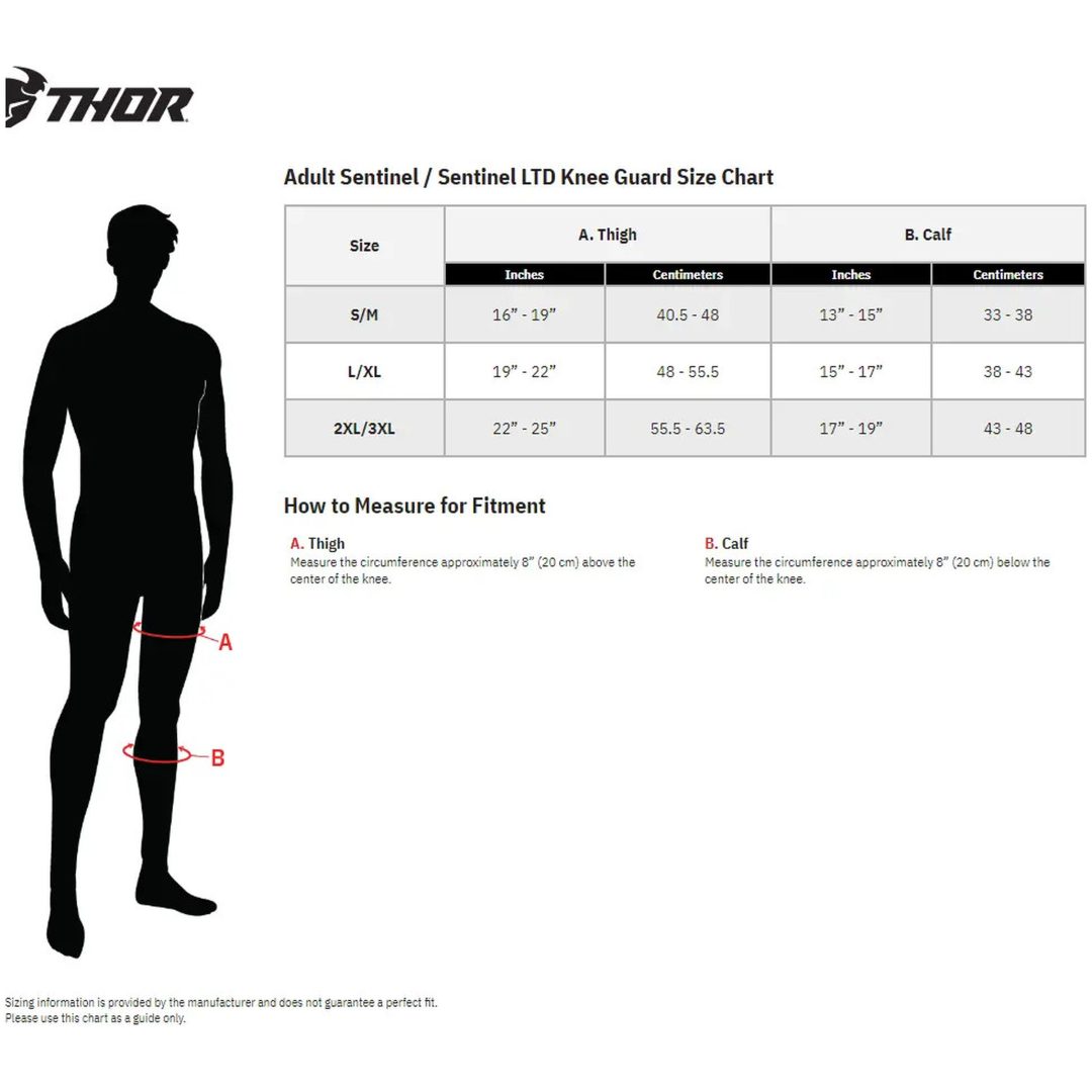 Knæbeskyttere Sentinel Sort THOR Small/Medium – billede 6