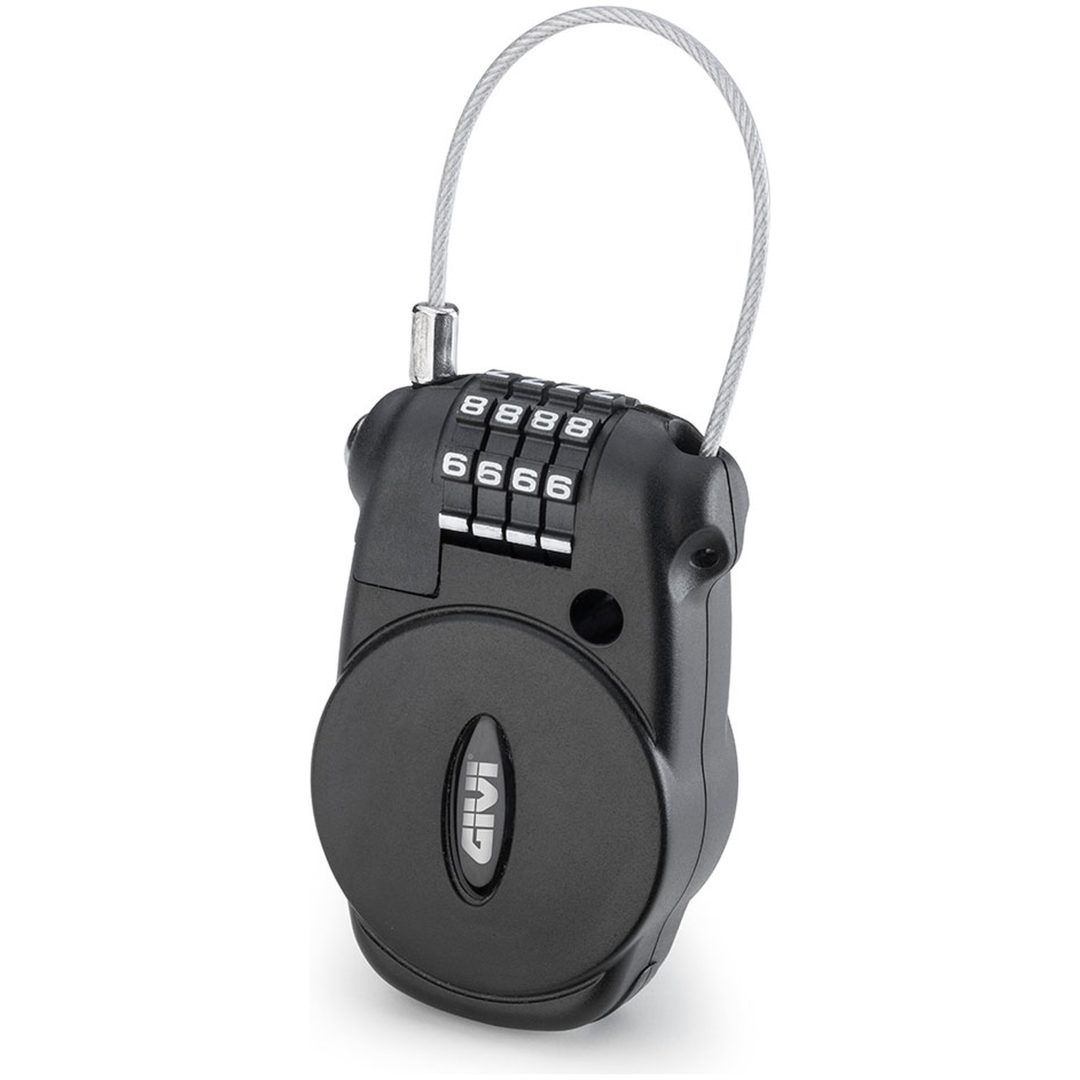 Kombinationslås med indtrækkelig wire Givi S220
