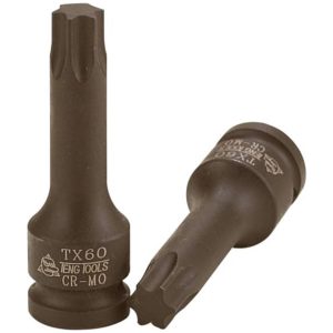 Krafttopbits til TX-spor med 1/2" firkantfæste 921207TX-C / 921270TX-C Teng Tools