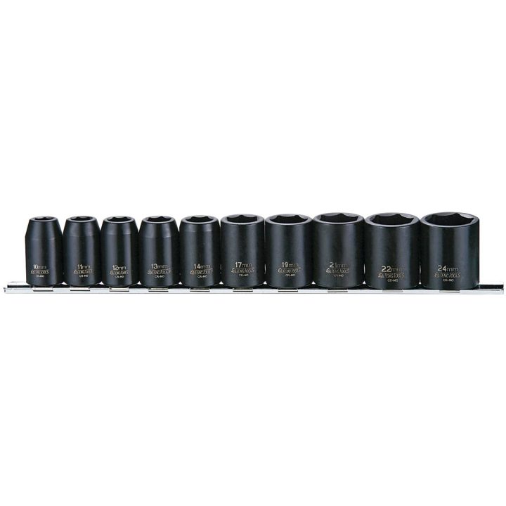Krafttoppe i sæt med 3/8" og 1/2" firkantfæste 9381 / 9121 Teng Tools KRAFTTOPNØGLESÆT 1/2 10 DELE – billede 2