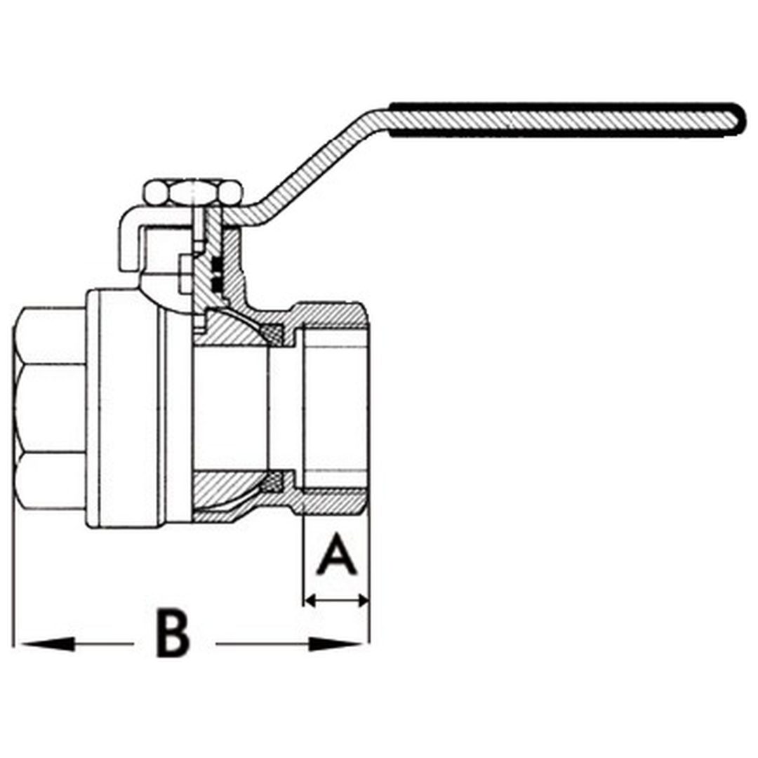 Kugleventil Forkromet Messing Osculati – billede 2