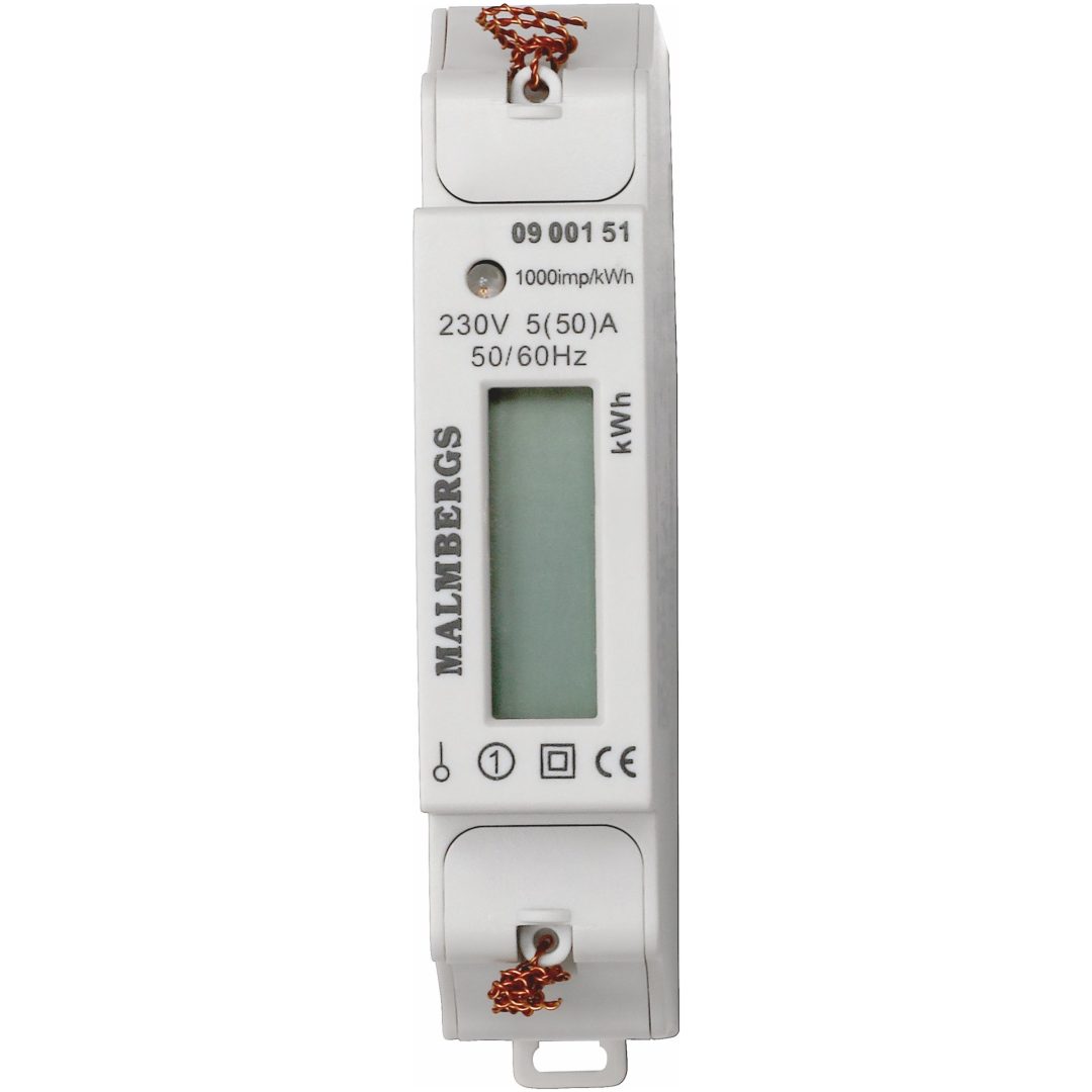 kWh-måler, 1-faset, 50A MALMBERGS – billede 2