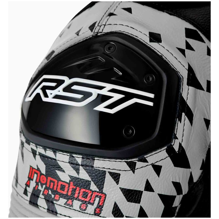 Læderdragt Pro Series D3O Airbag Sort Sølv RST M – billede 6