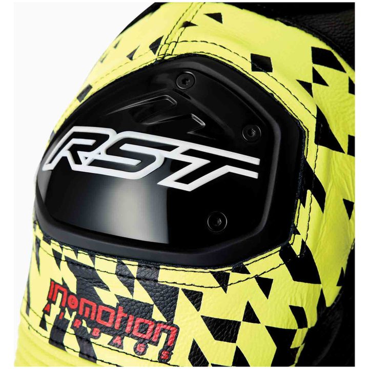 Læderdragt Pro Series D3O Sort Neongul RST XS – billede 9