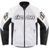 Læderjakke Mesh AF Sport Hvid ICON Small – miniature 1
