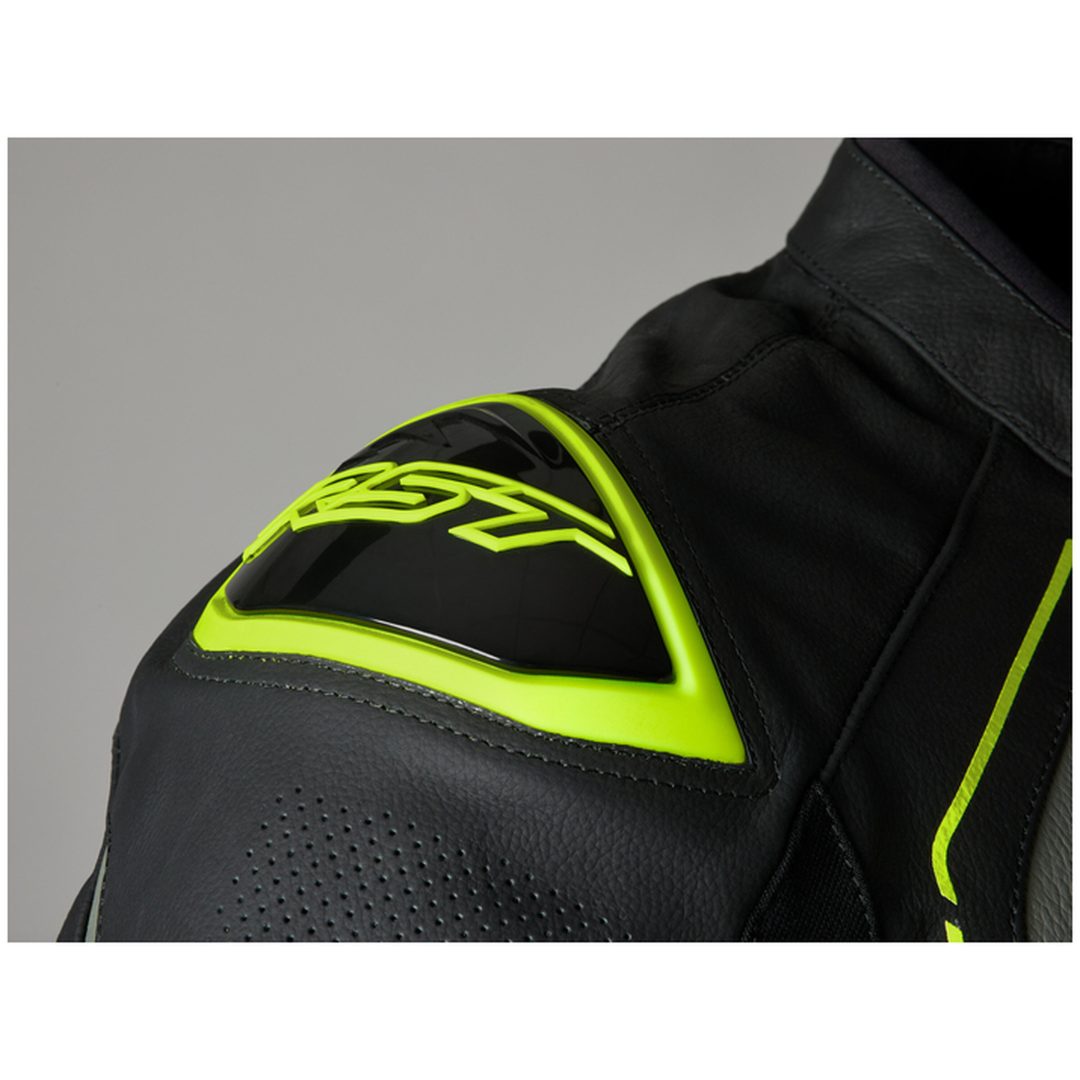 Læderjakke S-1 CE Neongul RST s – billede 3