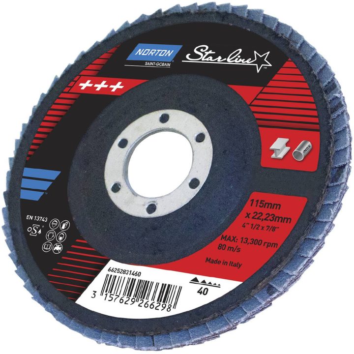 Lamelslibeskiver Starline NORTON LAMELRONDDEL STARL 115x22 P60 – billede 2