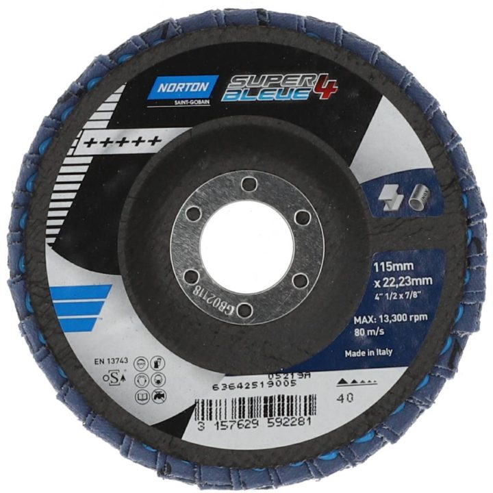 Lamelslibeskiver Super Bleue 4 NORTON LAMELSKIVE 115 K40 KO SB4 – billede 2