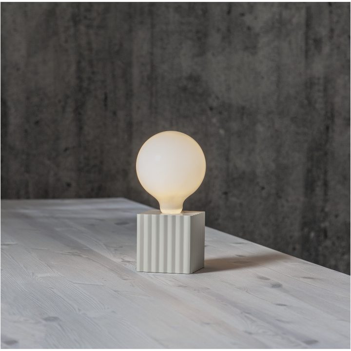 Lampefod E27 Box Beige Star Trading – billede 7