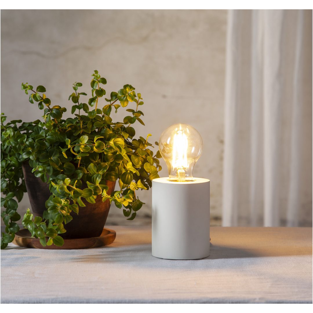 Lampefod E27 Tub Hvid Star Trading – billede 4