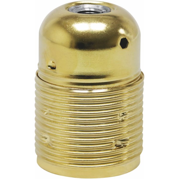 Lampeholder, Jordet, Gevind, Messing, E27 MALMBERGS – billede 2