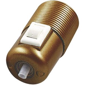 Lampeholder med kontakt, Ujordet, Guld, E27 MALMBERGS