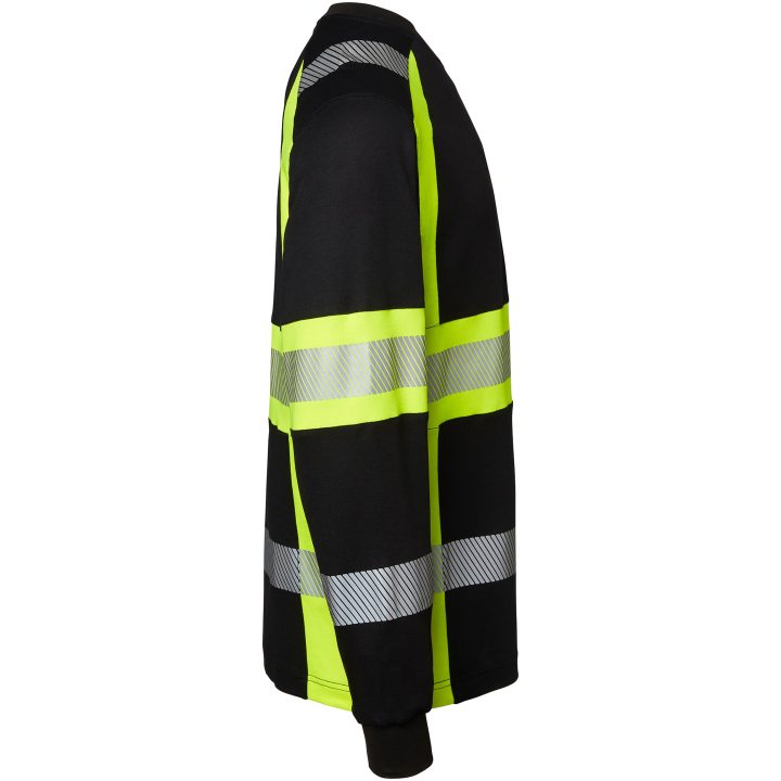 Langærmet T-shirt Sort/Gul Top Swede XS – billede 2