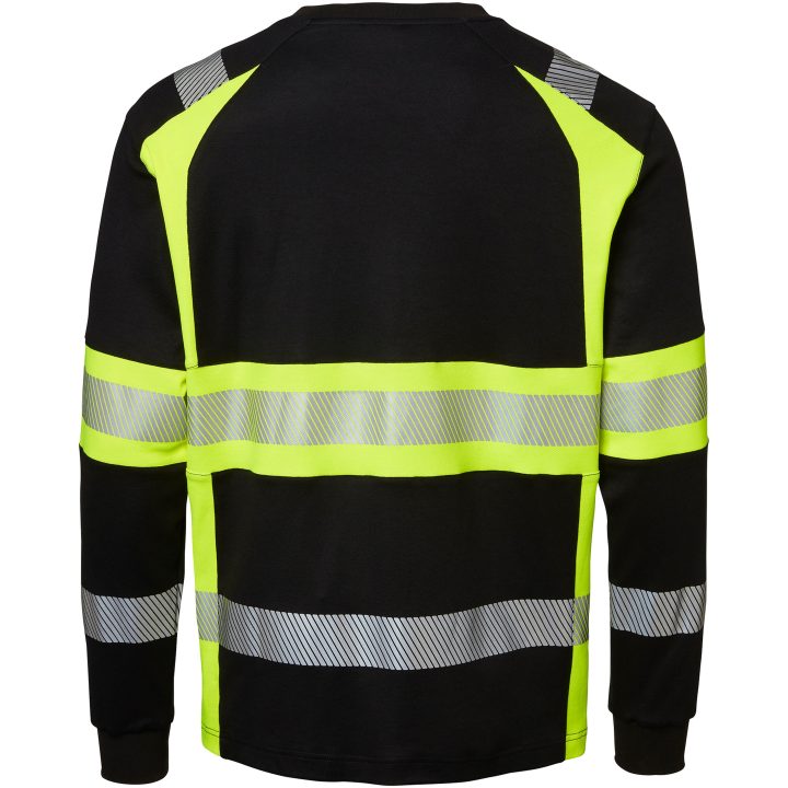 Langærmet T-shirt Sort/Gul Top Swede XS – billede 3