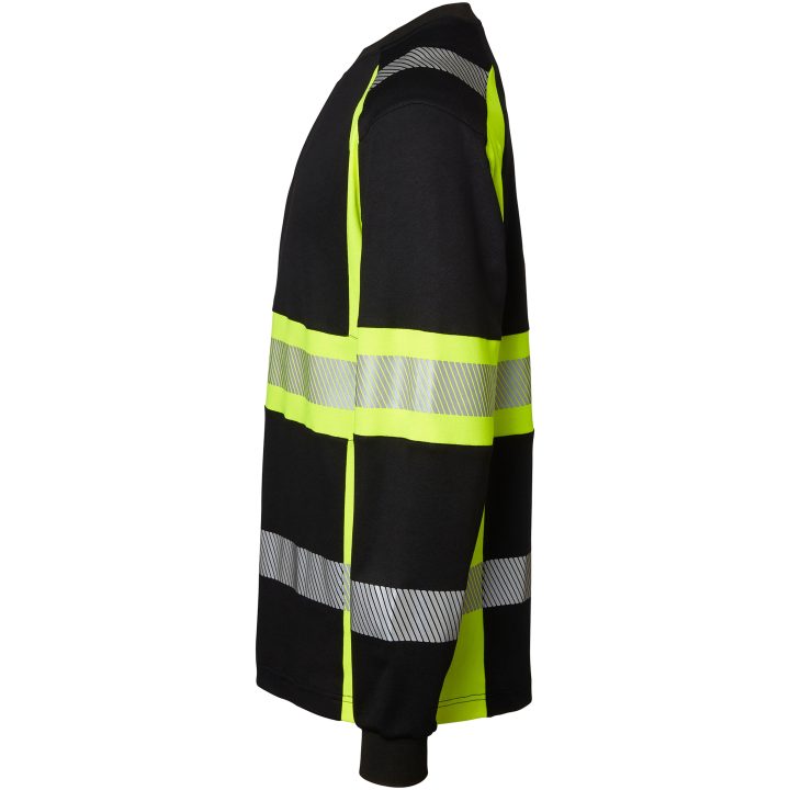 Langærmet T-shirt Sort/Gul Top Swede XS – billede 4