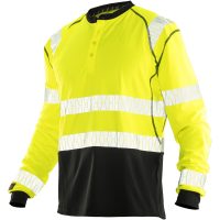 Langærmet T-shirt UV-Pro Varsel 5598 Advanced Gul/sort Jobman