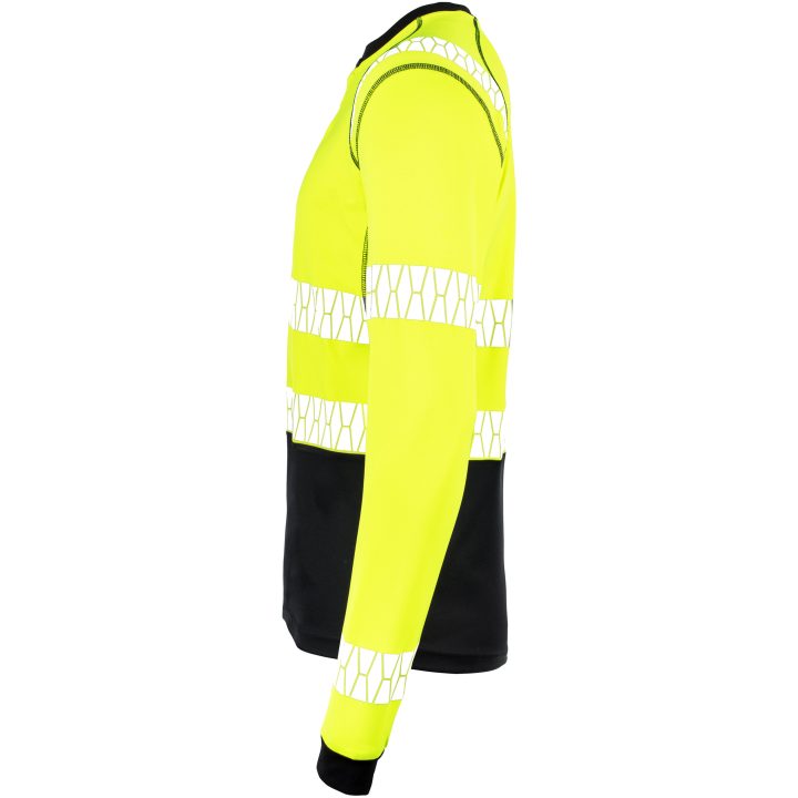 Langærmet T-shirt UV-Pro Varsel 5598 Advanced Gul/sort Jobman XXXL – billede 3