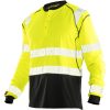 Langærmet T-shirt UV-Pro Varsel 5598 Advanced Gul/sort Jobman XXXL – miniature 1