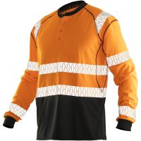 Langærmet T-shirt UV-Pro Varsel 5598 Advanced Orange/Sort Jobman