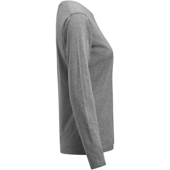 Långärmad T-shirt Dam Heavier Pro Gråmelerad Printer Essentials XS – billede 3