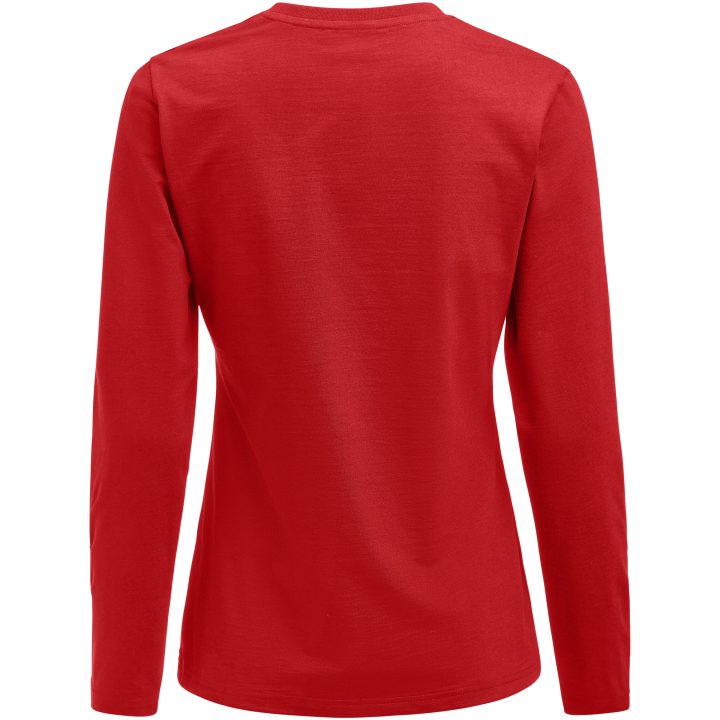Långärmad T-shirt Dam Heavier Pro Röd Printer Essentials XS – billede 4