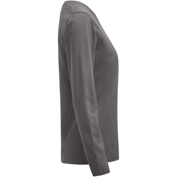 Långärmad T-shirt Dam Heavier Pro Stålgrå Printer Essentials XS – billede 3