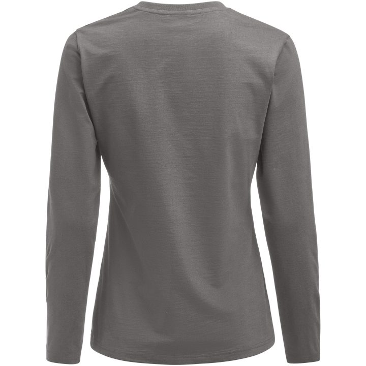Långärmad T-shirt Dam Heavier Pro Stålgrå Printer Essentials XS – billede 5