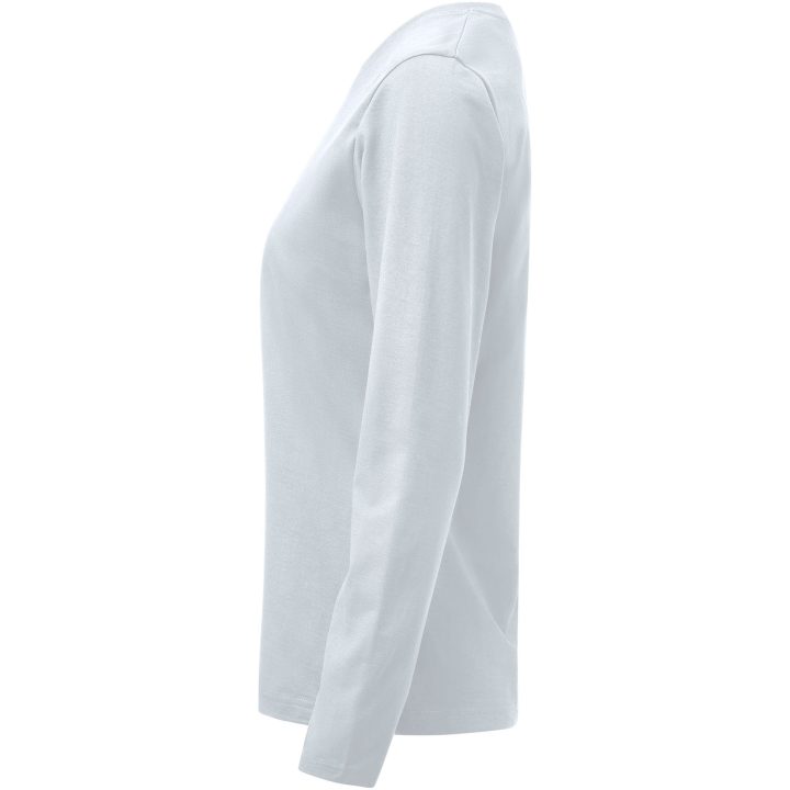 Långärmad T-shirt Dam Heavier Pro Vit Printer Essentials XS – billede 2