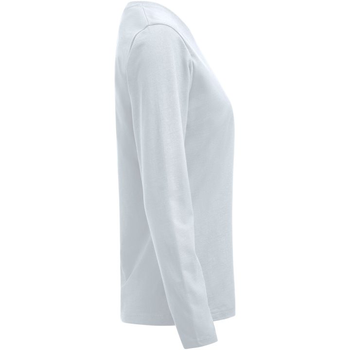 Långärmad T-shirt Dam Heavier Pro Vit Printer Essentials XS – billede 3