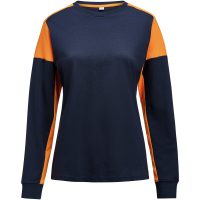 Långärmad T-shirt Dam Prime Marinblå/neonorange Printer PRIME