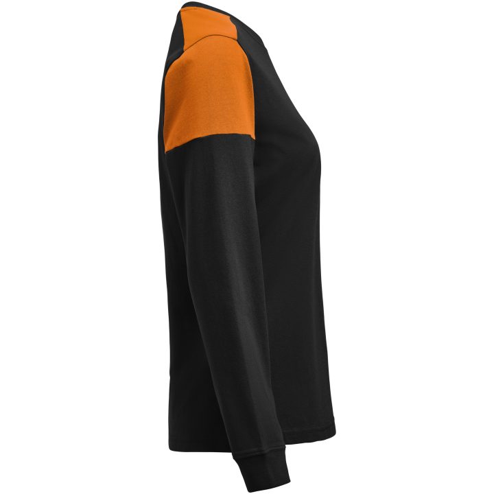 Långärmad T-shirt Dam Prime Svart/orange Printer PRIME XS – billede 4