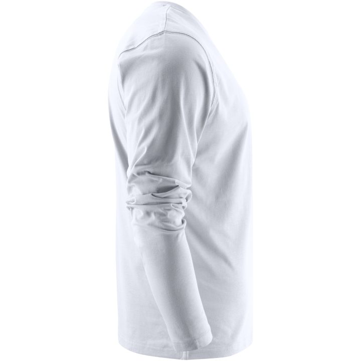 Långärmad T-shirt Heavy Vit Printer XS – billede 3