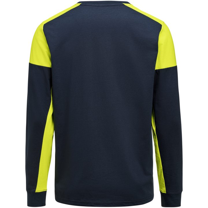 Långärmad T-shirt Prime Marinblå/neongul Printer PRIME s – billede 2