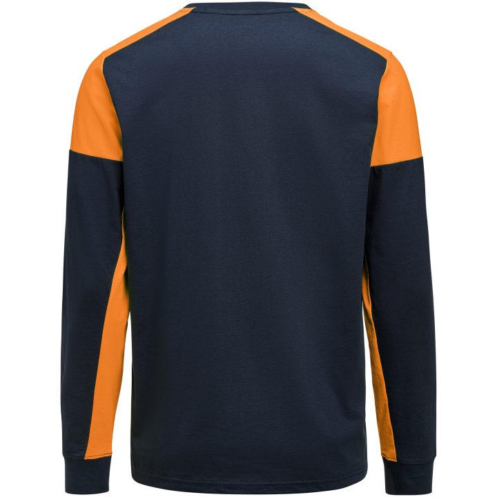 Långärmad T-shirt Prime Marinblå/neonorange Printer PRIME s – billede 2