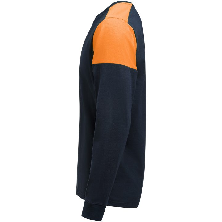 Långärmad T-shirt Prime Marinblå/neonorange Printer PRIME s – billede 4