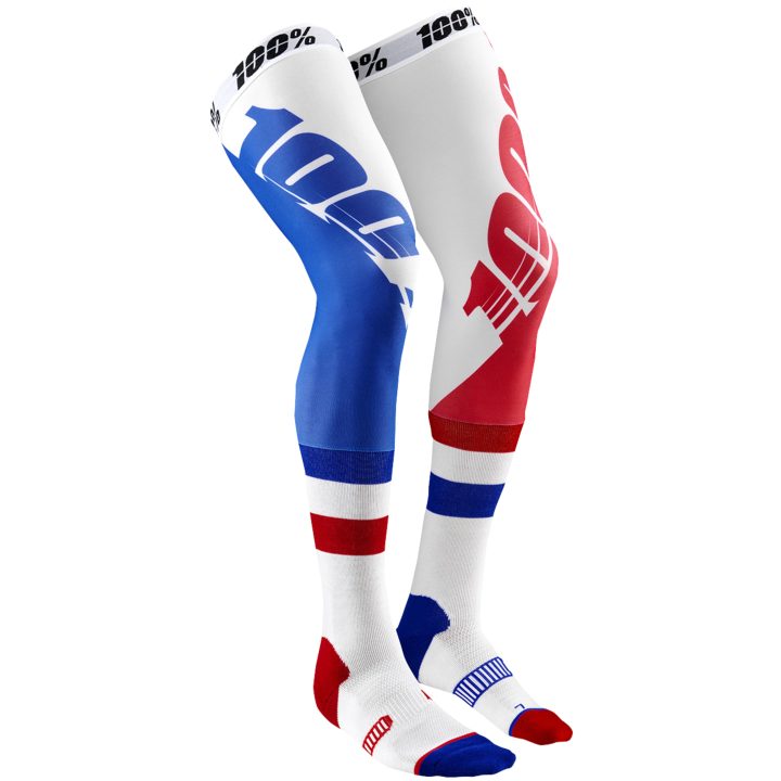 Lange Strømper REV Corpo Hvid/Blå/Rød 100% Small/Medium – billede 2