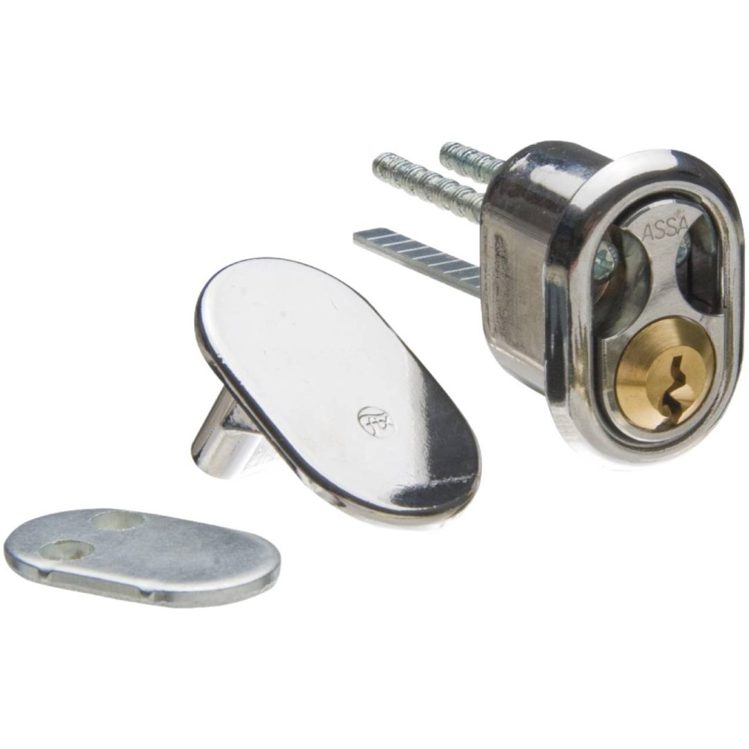 Låsecylinder/cylindersæt Basic 1300-serien ASSA CYLINDER 1307 KROM M 3 NY – billede 3